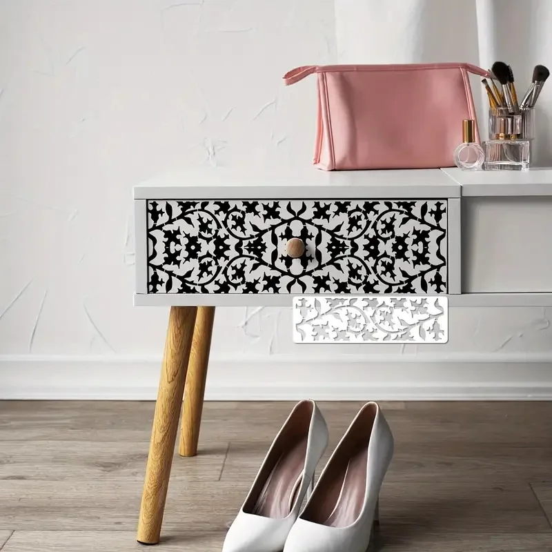12Pcs Floral Strip Stencils 5