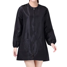 Avental de manga longa cores sólidas cabelo corte cape salão cabeleireiro pano vestido envoltório à prova dwaterproof água
