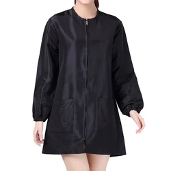 Long Sleeve  Apron Solid Colors Hair Cutting Cape Salon Hairdressing Cloth Gown Wrap Waterproof
