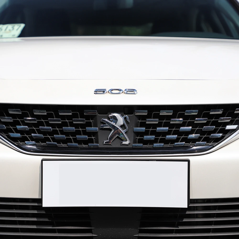 Car Hood Front Bonnet Grill Rear Trunk Badge Sticker Decal 1pcs for Peugeot 206 207 208 306 308 508 106 107 108 2008 3008 car grill sticker
