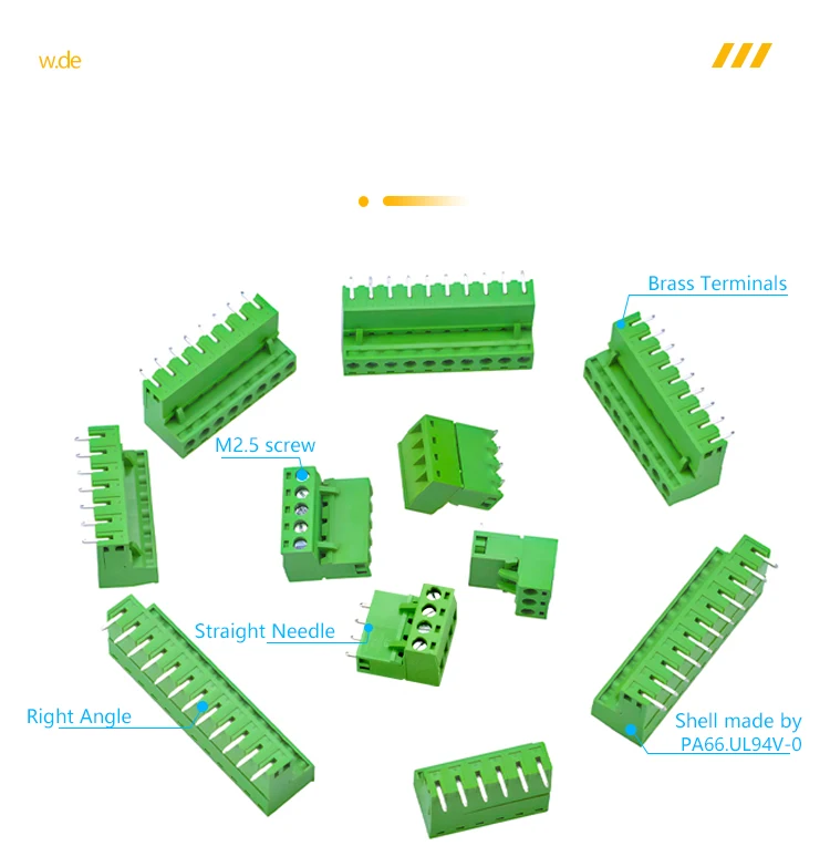 4-Way PCB Screw Terminal Block, 5.08mm Pitch, 12-28 AWG, Green, For Easy Wiring Connections