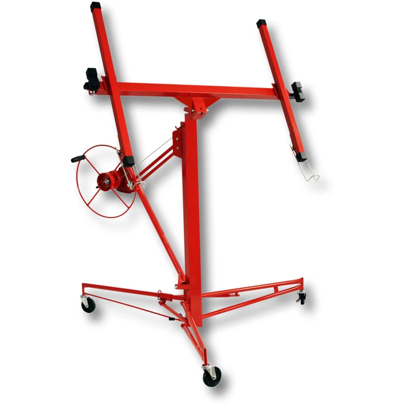 【Breeins】16FT Rolling Drywall Lifter Panel Hoist Jack Tool Heavy Tools