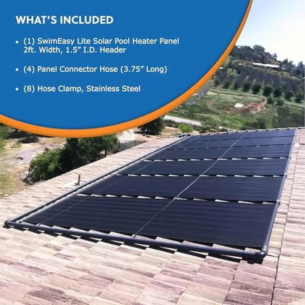 Solar Pool Heater Panel Replacement DIY Install USA-Made 15-20 Years Lifespan