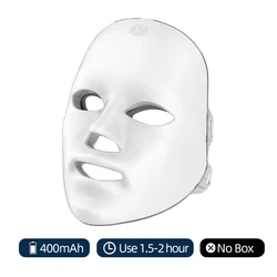 Rechargeable 7 - Color LED Photon Therapy Face Mask for Skin Rejuvenation and Beauty (400mah no box)