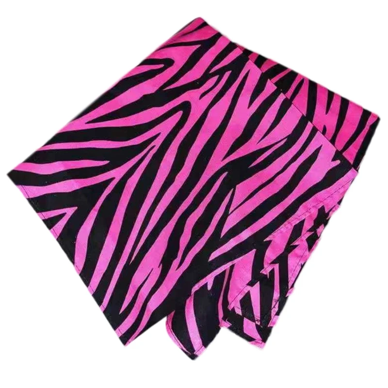 

Pink Zebras Bandan Y2kBandana Top Women Handkerchief Zebras Headscarf Turban Drop Shipping