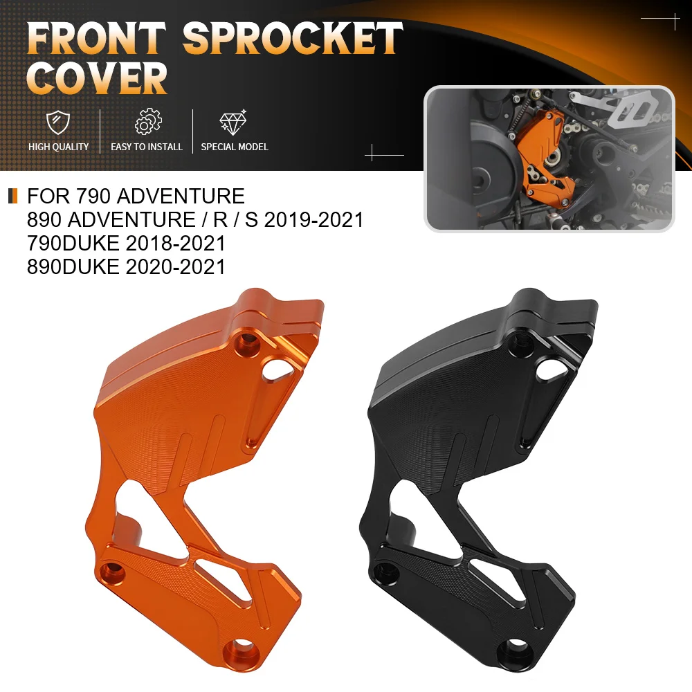 

For 790 ADVENTURE 890 ADVENTURE / R / S 2019-2021 790Duke 2018-2021 890Duke 2020-2021 Motorcycle Front Sprocket Cover Guard