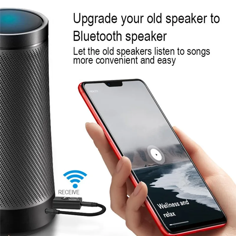 Adattatore Bluetooth wireless USB 2 in 1, trasmettitore Bluetooth 5.0 per computer, TV, laptop, altoparlante, auricolare, ricevitore Bluetooth._voghion.com
