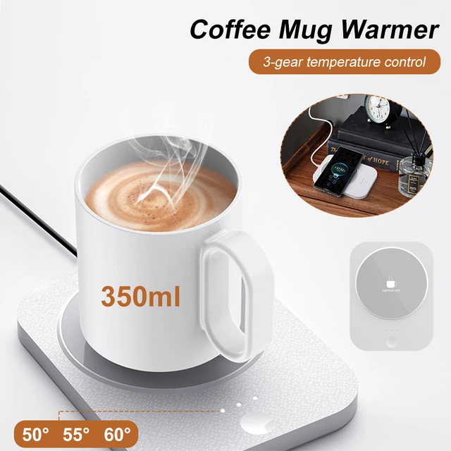 2 in 1 Smart Coffee Mug Warmer with Wireless Charger for Office