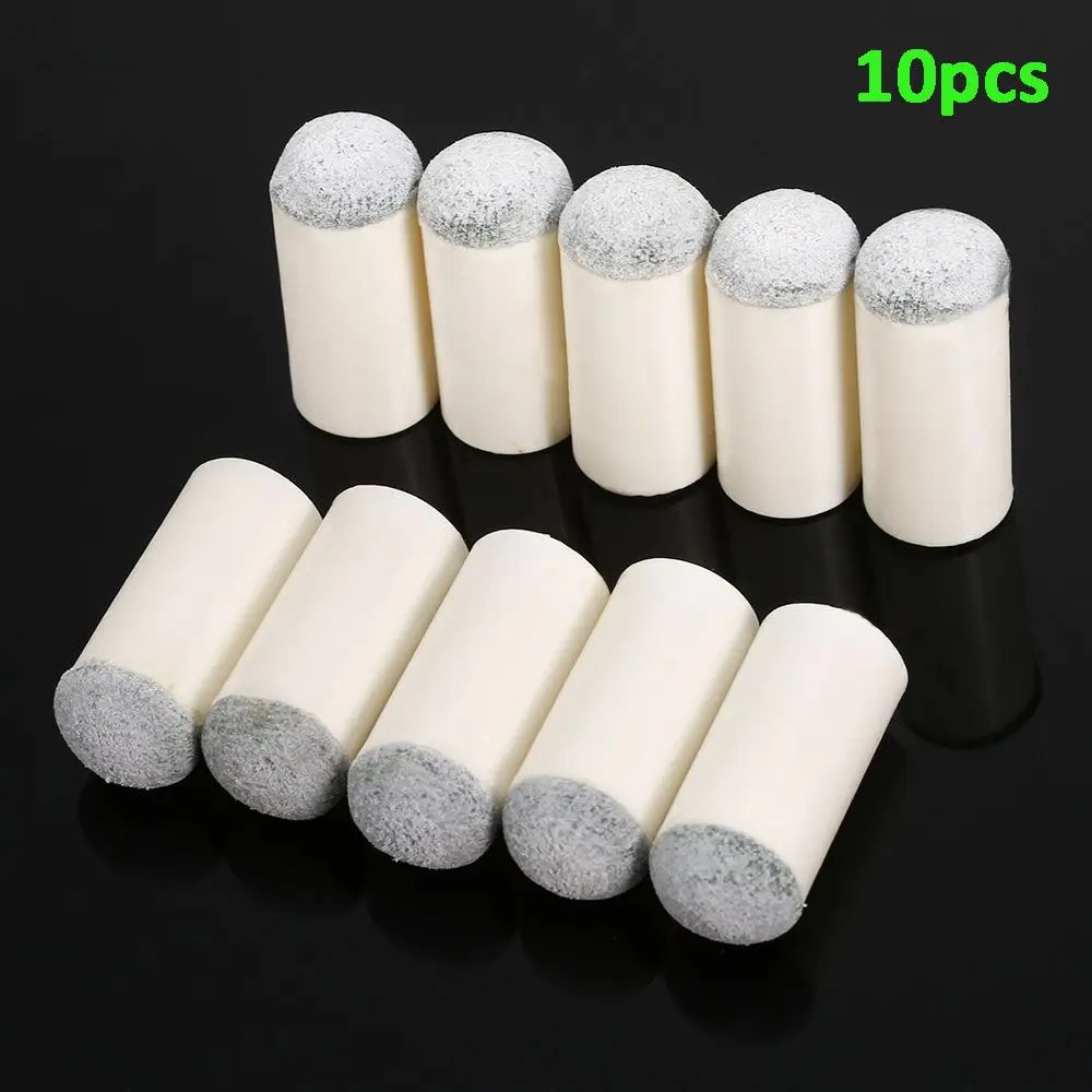10Pcs 13mm Slip-On Scrub Bar Repair Rod Game Billiard Cue Head Cover Snooker Tip Protector Billiard Accessories Replacement Tips