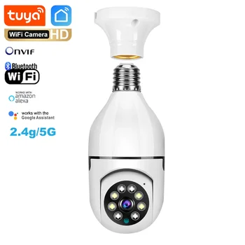 Tuya 2.4G/5G Dual-Band Bulb Camera 3MP/4MP/5MP WiFi Two Way Voice AI Human Detection Night Vision E27 Camera Surveilance Cam 1