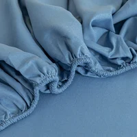 Drap-housse avec bande élastique, housse de matelas souple de couleur unie pour lit simple, Double, King, Queen, 90/120/140/150/160/180x200cm 5