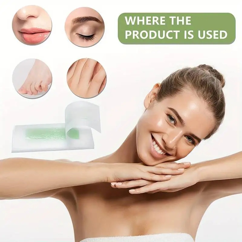 Painless Hair Removal Wax Strips Waxing Wipe Sticker Professional Facial Body Leg Lip Hairs Remove Wax Paper Women Men Use