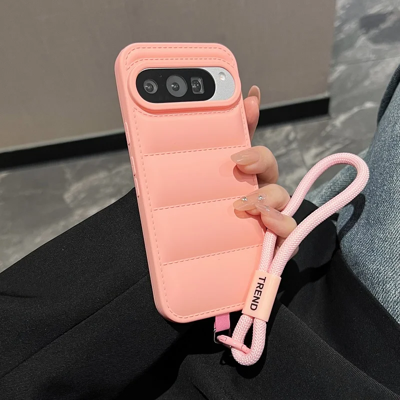 Soft Liquid Silicone Down Jacket Case with Lanyard