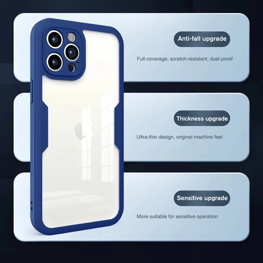 360 Degree Case For iPhone 15 14 13 12 11 Pro Max 7 8 Plus XS X XR Transparent Cover Full Body Red Built-in Screen_voghion.com