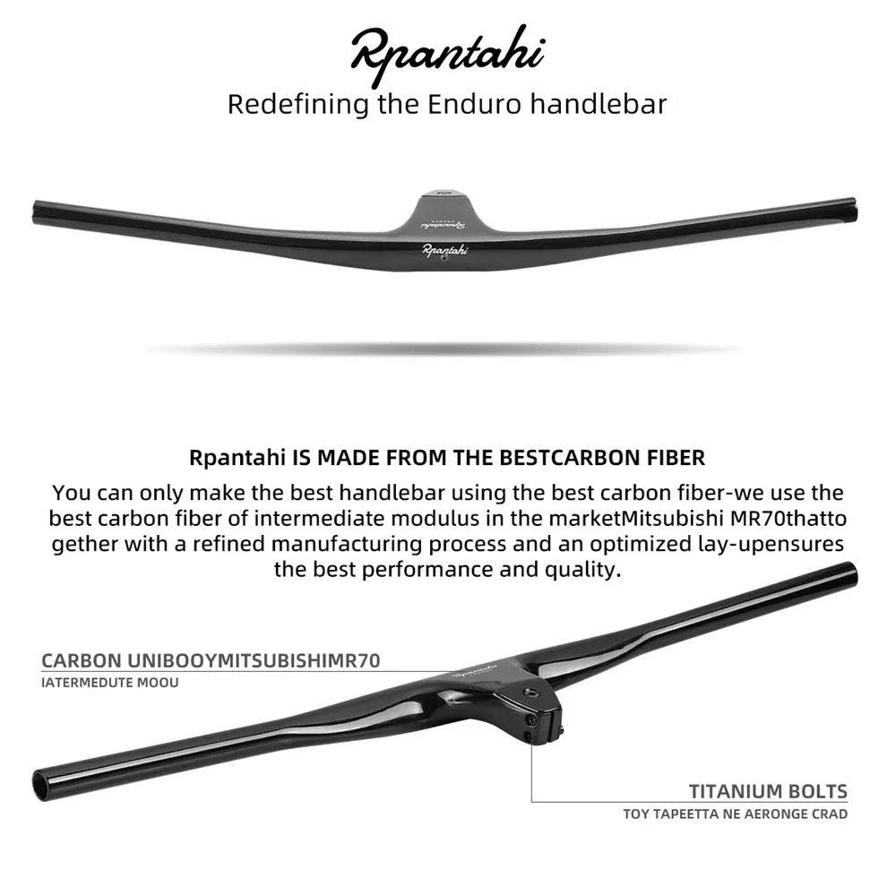 【極美品】CarbonFiberMTB IntegratedHandlebar MTB Full Carbon Fiber Integrated Handlebar -17 degree 740mm*50