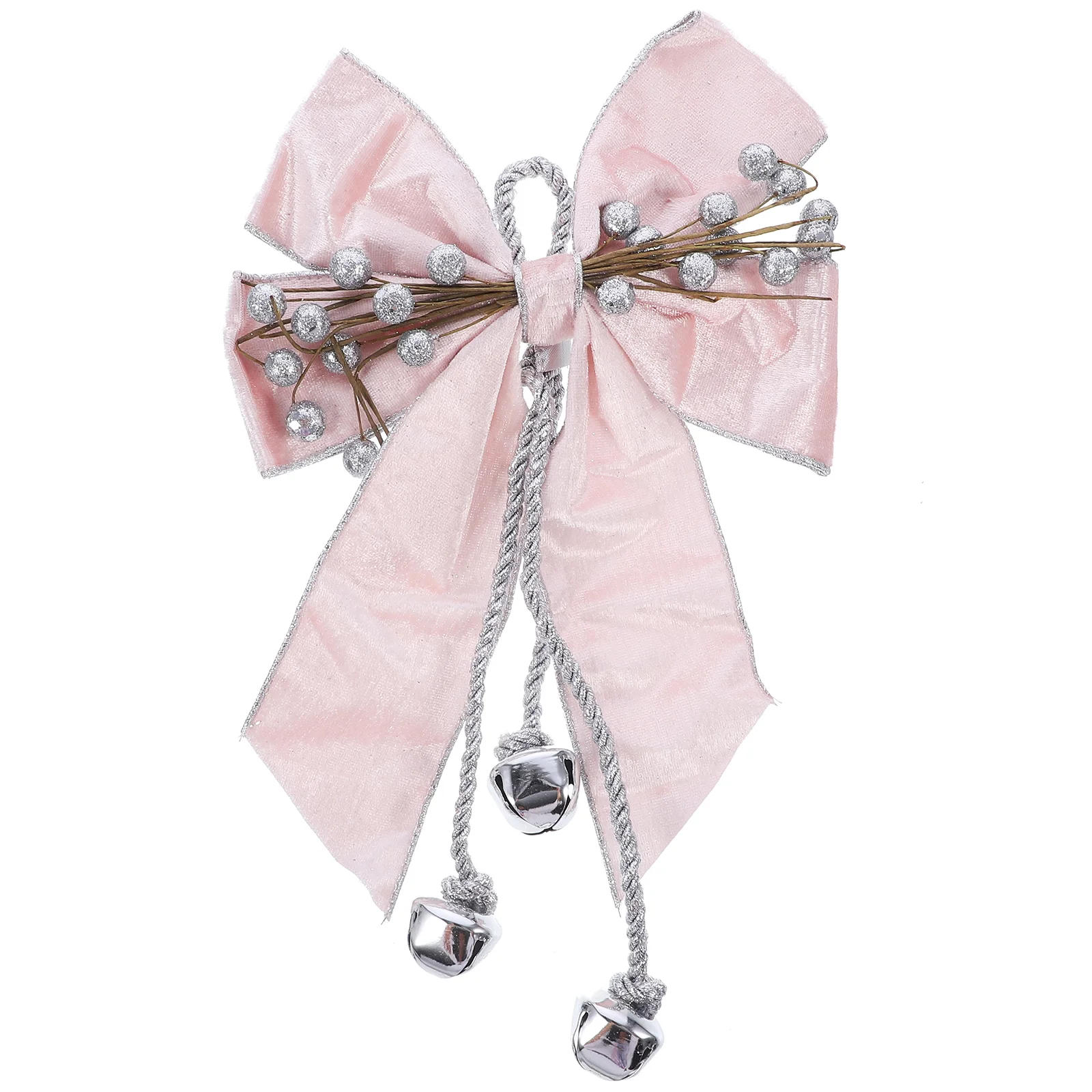 

Christmas Bows Bell Christmas Tree Bows Xmas Bowknot Jingle Bells Ornaments Wreath Gift Bow Christmas Holiday Tree Topper
