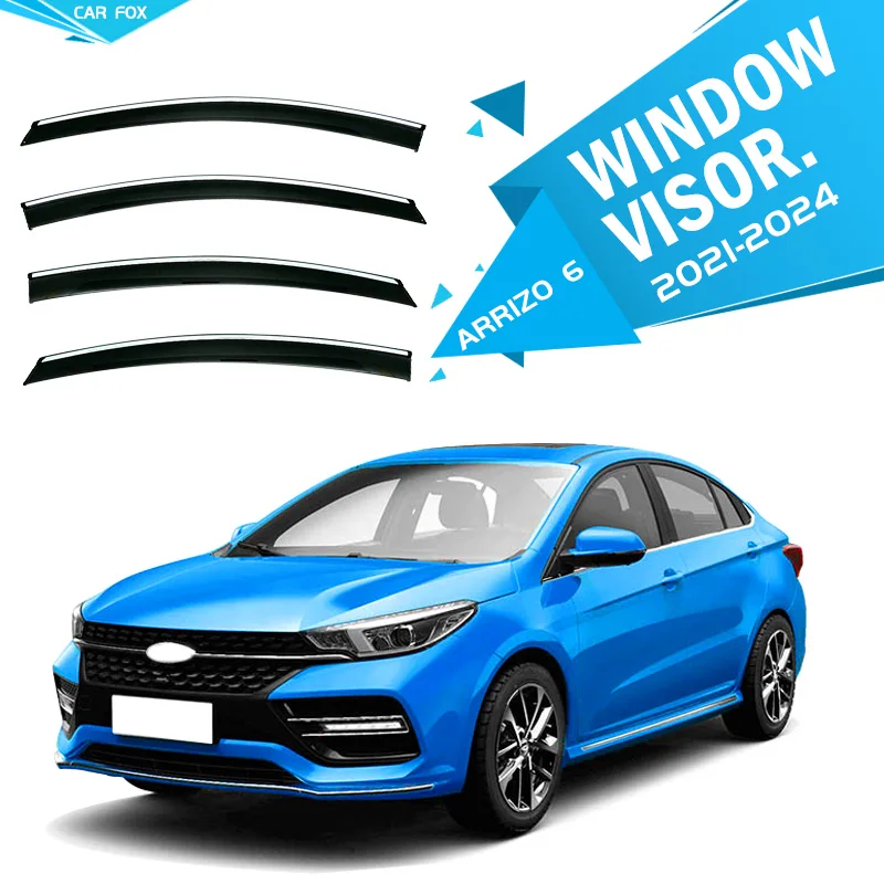 

For Arrizo 6 2021-2024 Window Visor Vent Shades Sun Rain Deflector Guard 4PCS/SET For Arrizo 6 2021-2024