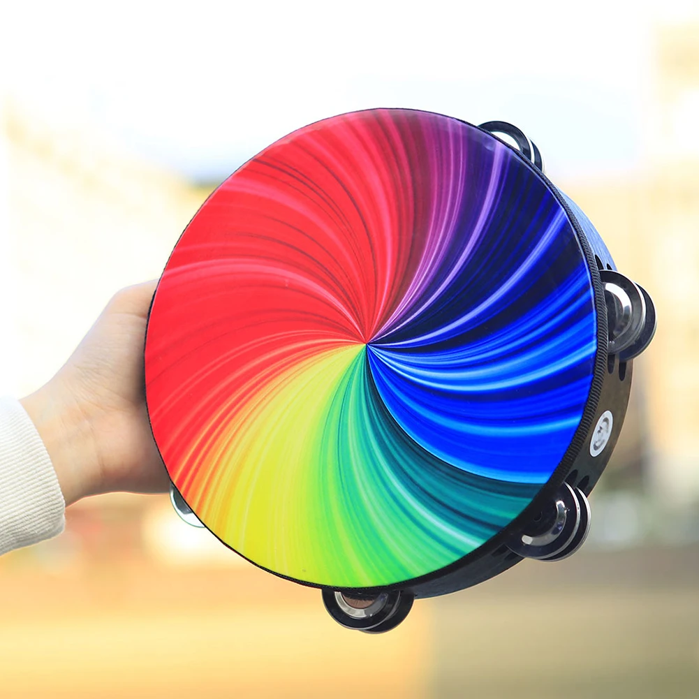 8/10Inch Professional Tambourine Musical Instrument Music Drums Christian Dance Orff Percussion Instrument Tambourine hand tambourine