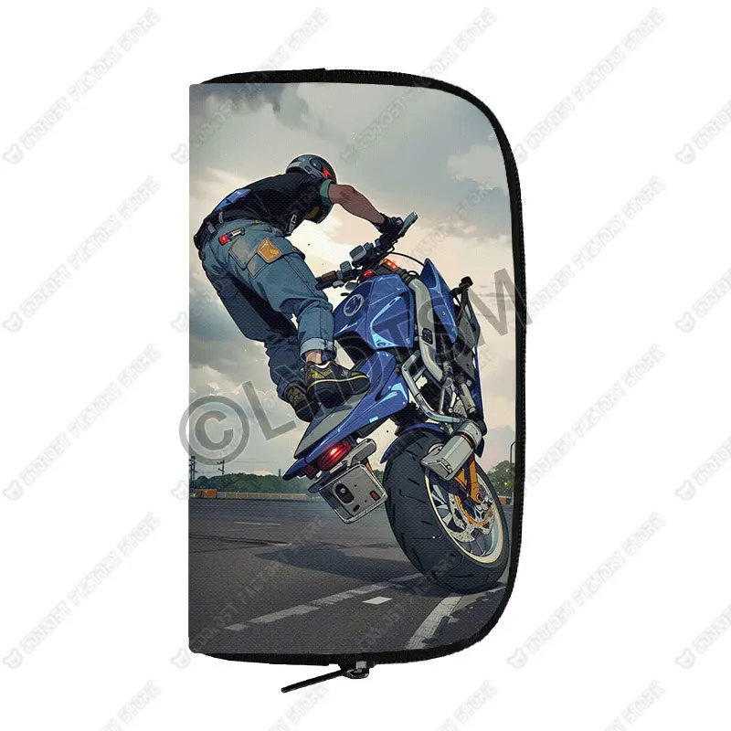 Stylish Motorbike Pattern Women's Wallet and Phone Holder