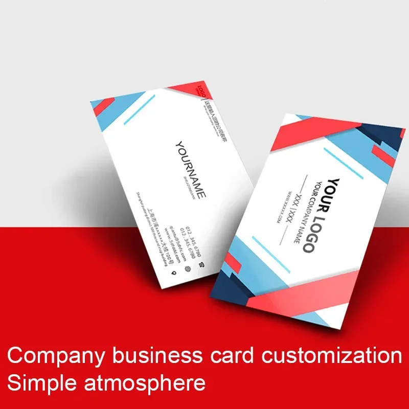100PCS Cheap Business Card Full Color Double-sided Printing Business Card 300GMG Paper 9*5.4cm