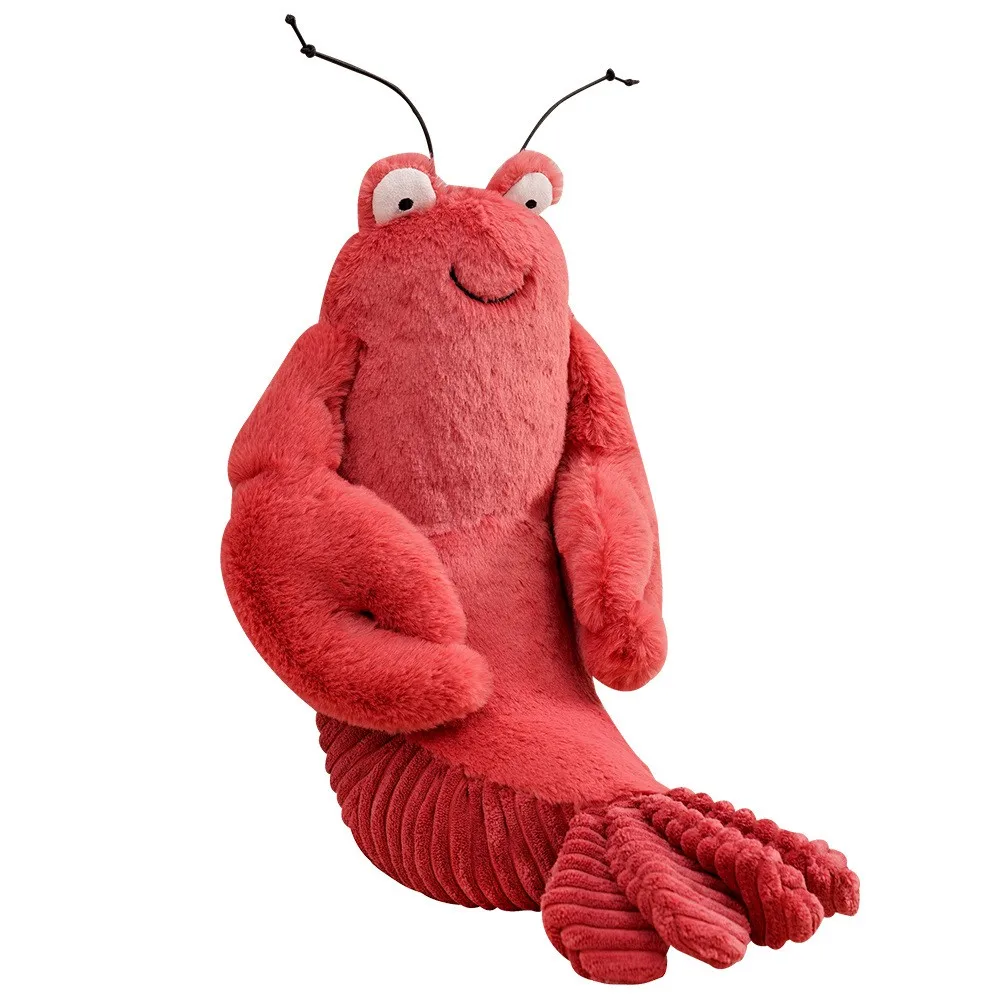 Nice Intresting Simulation Sea Animal Lobster Crab Stuffed Short Hair Plush Toy Backrest Gifts For Kids And Old People hot nice huggable simulation marine shark animal giant blue whale plush toy lifelike sea world fish stuffed pillow photo tool