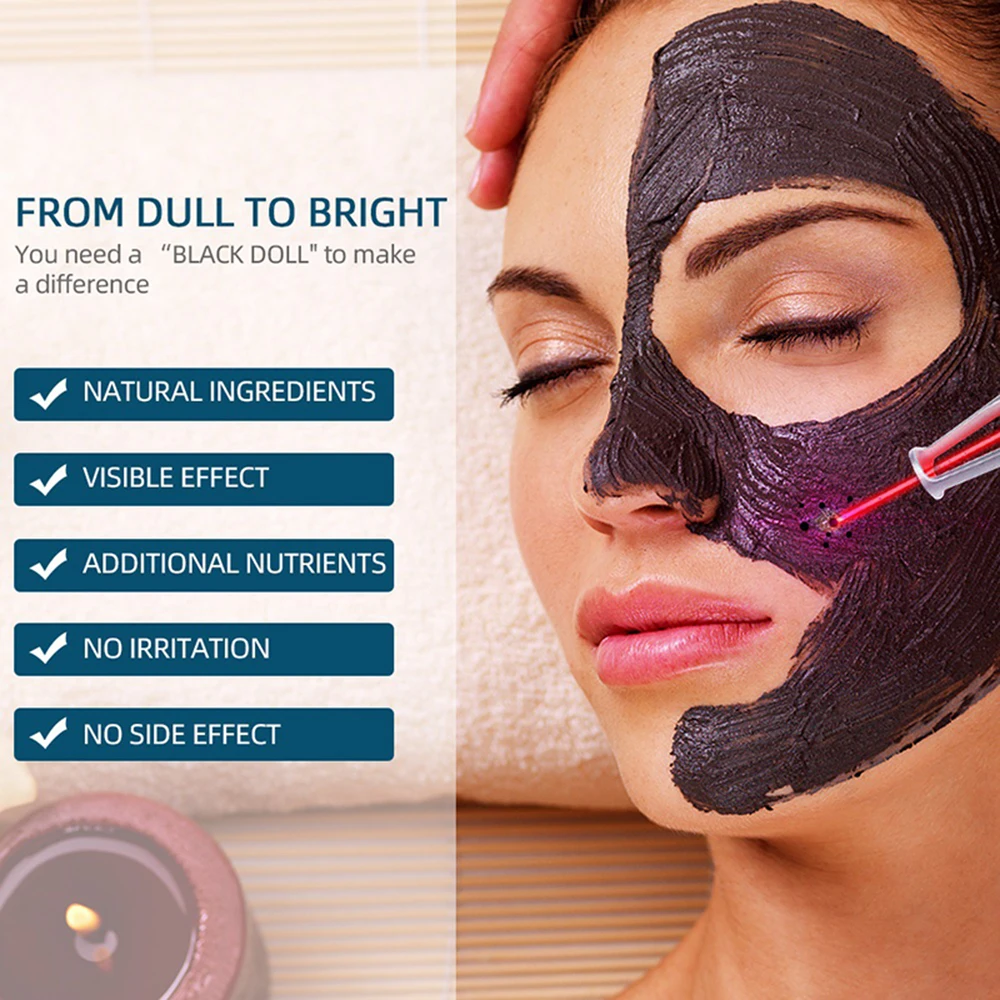 80ML/PCS Black Gel Mask For ND YAG Laser Skin Peeling Carbon Cream Whitening Facial Rejuvenation Moisturizing Peel Deep Cleaning 4
