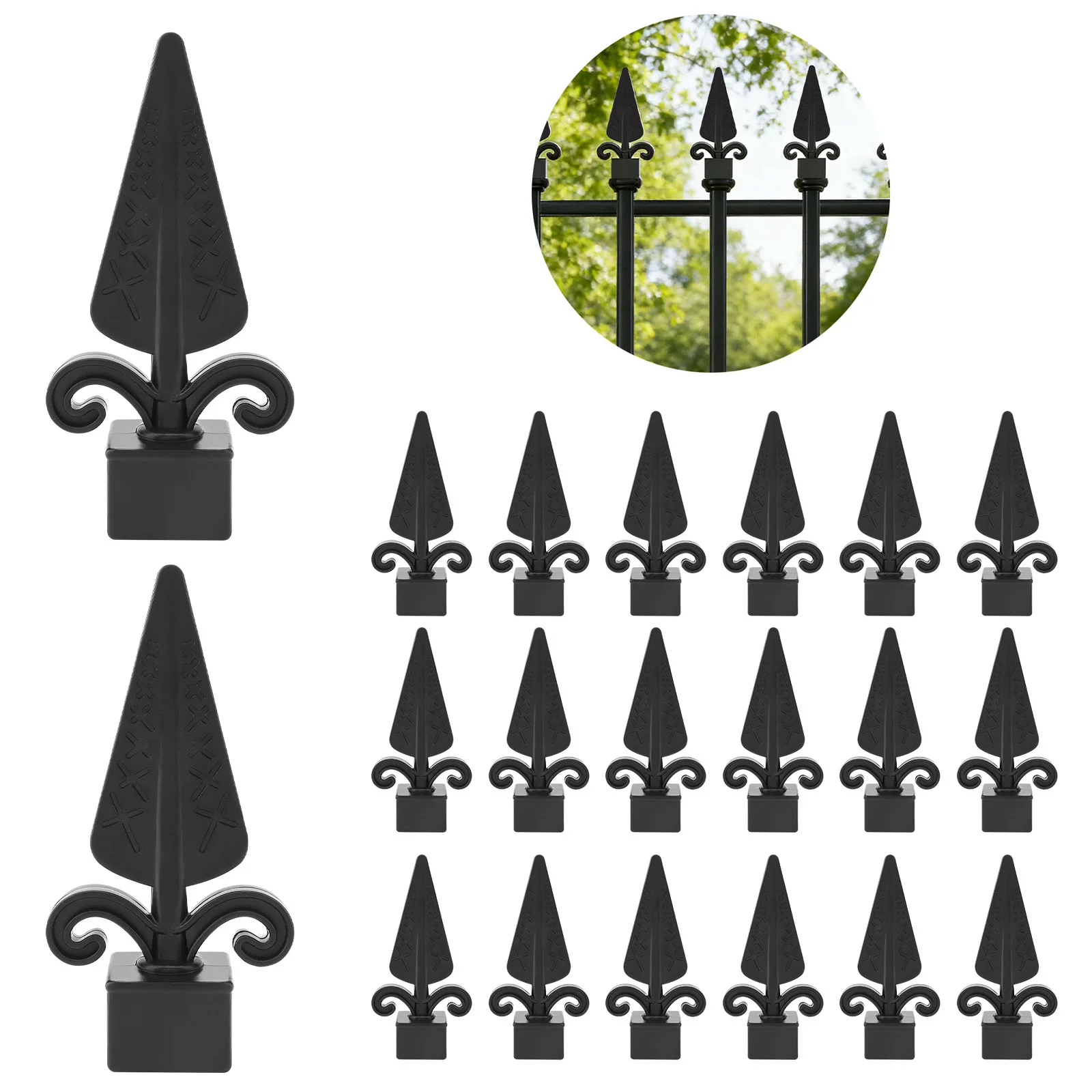 20 pcs Plastic Fence Finial Decorative Post Caps Topper for 1 x 1 inch