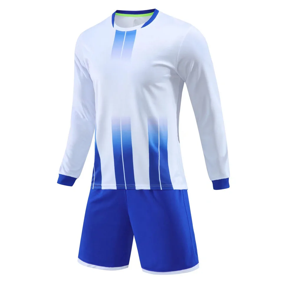23/24 New Season Long Sleeve Soccer Jersey Suit for Men Children DIY Sublimation Blank Man Kids Team Football Uniform Set