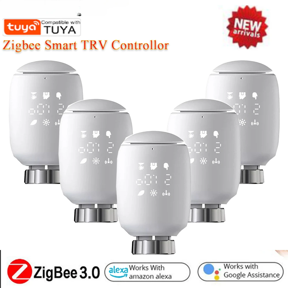 

TUYA Zigbee TRV Intelligent Radiator Valve Thermostat APP Control Remote Control Programmable Smart Temperature Controller