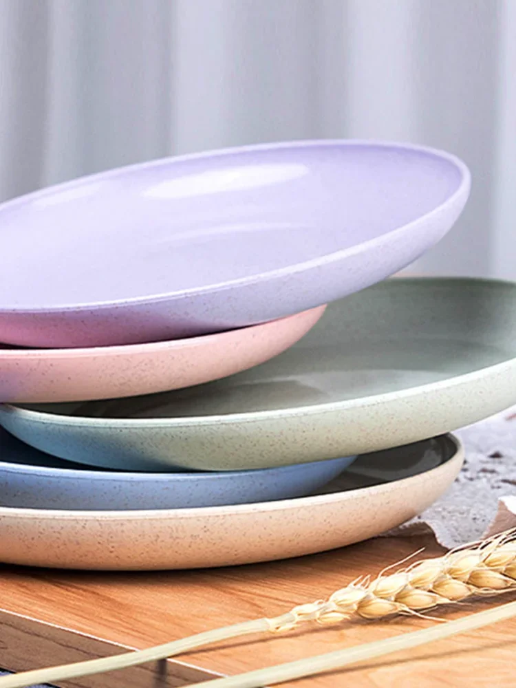 Description Picture 4 of item5Pcs Dinner Dishes Wheat Straw Dinner Plates Set Eco Friendly Full Tableware Of Plates Set Kitchen Accessories Plates Dinnerware