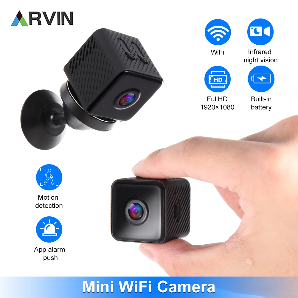ARVIN Wireless Camera Mini Cameras WiFi HD 1080P Home Camera Night Vision Motion Detection Video Recorder Camcorders