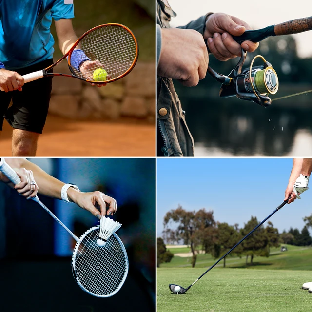 6/12pcs 43.3" Tennis Racket Grip Tape PU Overgrip Stretchy Non-Slip Absorb Sweat for Badminton Fishing Rod for Training 6