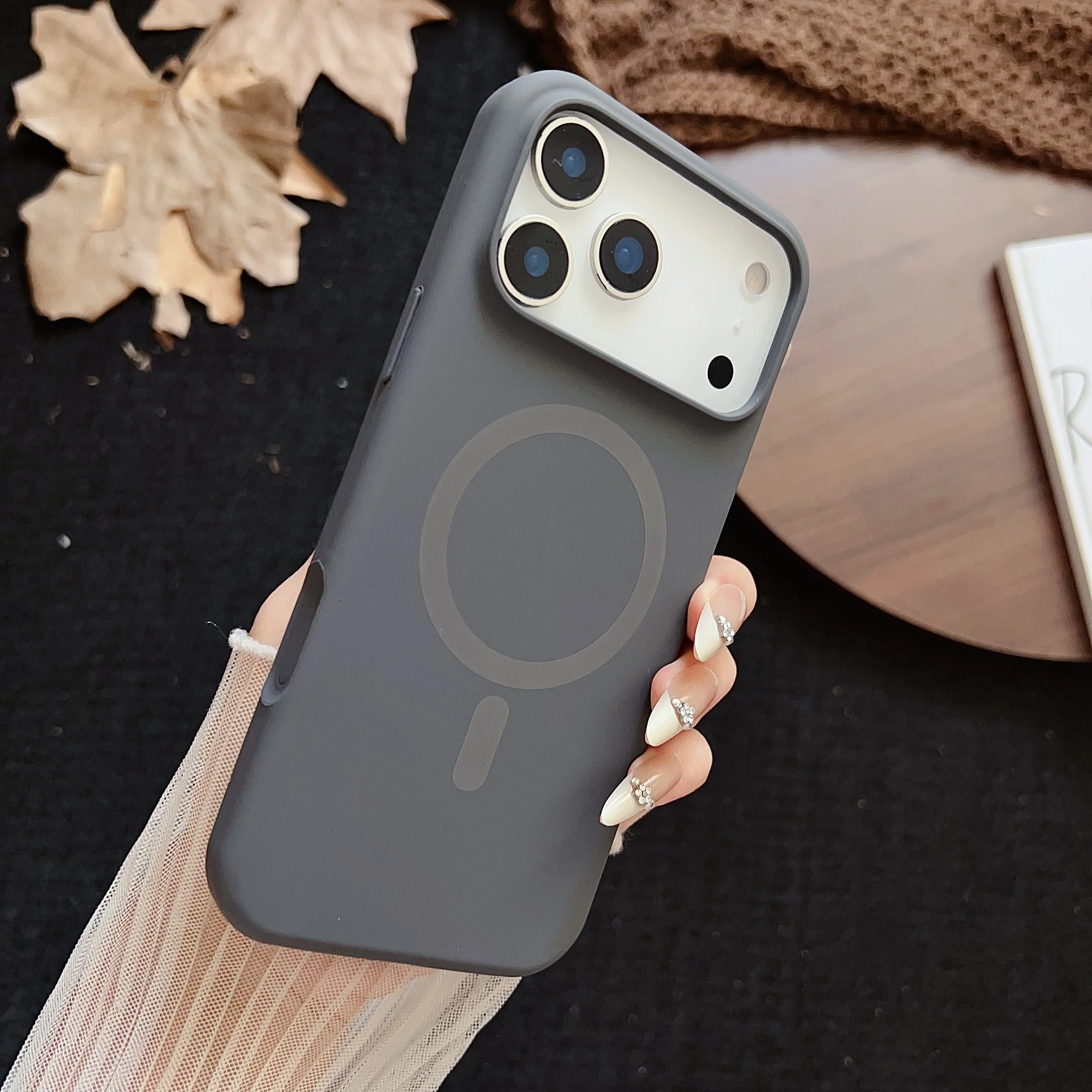 Luxury Shockproof Matte Soft Silicone Magnetic Case