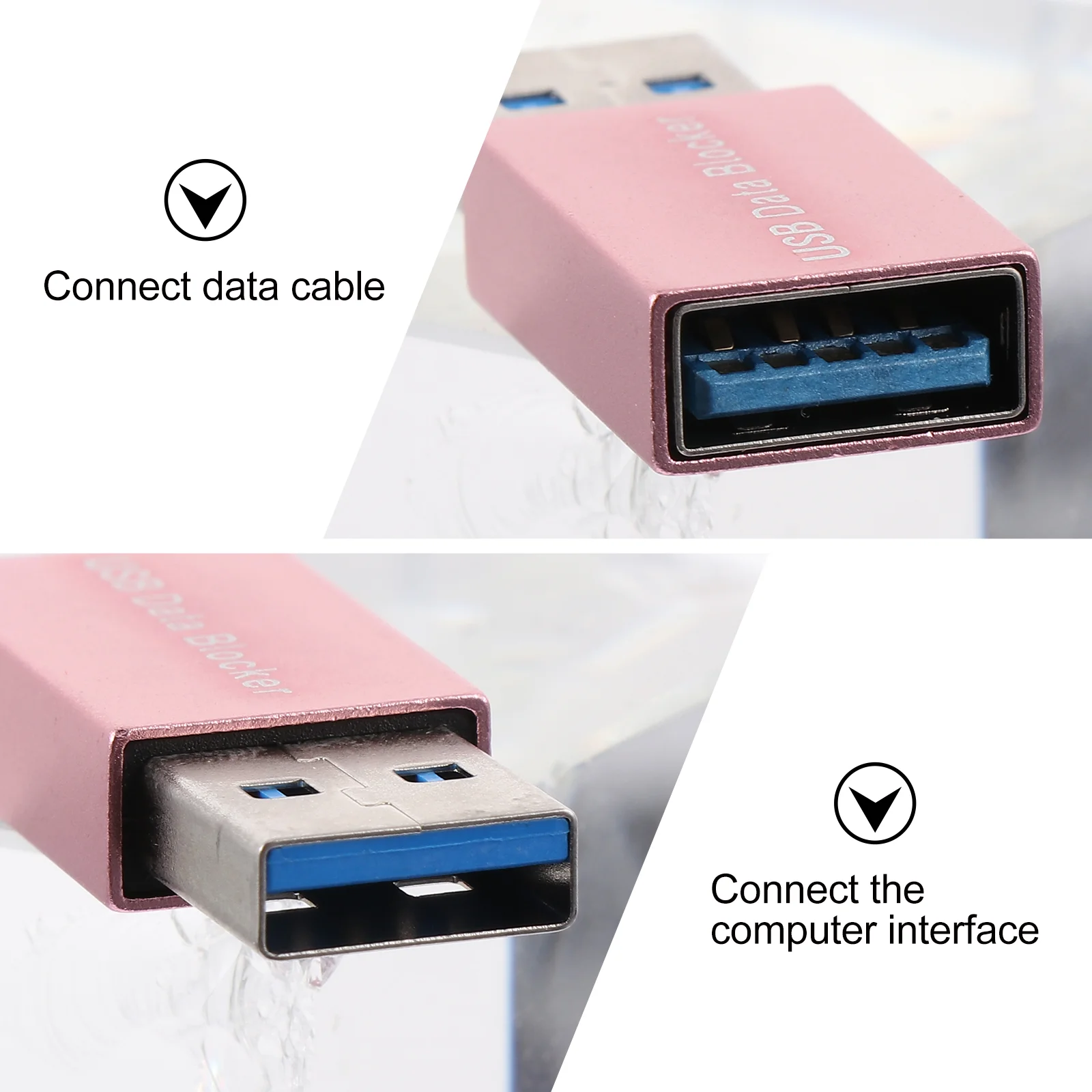 2 PCS Charge-Only Adapter USB Adapters USB Connector USB Chargers Data Blocker Anti-theft Brush Charging Protection