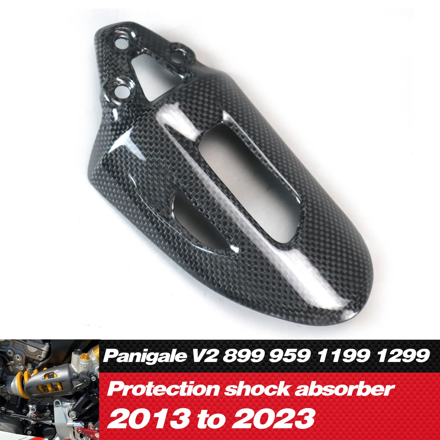 

Gokom Carbon Fiber Protection shock absorber GUARD COVER For Ducati Panigale V2 899 955 959 1199 1299 STREETFIGHTER V2