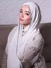 White Black 70*180cm Maxi Khimar Abaya Dubai Hijab Niqab Scarf Islam Arabic Muslim Chain Hijabs For Women Turban Musulmans Femme