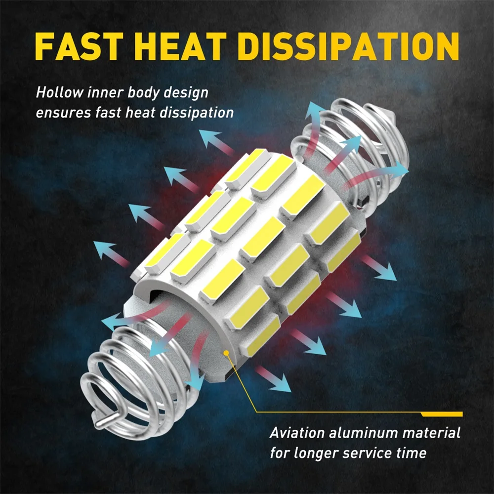 Canbus Festoon C10W C5W LED 36mm 31mm 41mm 자동차 인테리어 조명, 마쯔다 3 6 CX5 메르세데스 W203 W210 W164 돔지도 트렁크 램프 6 개