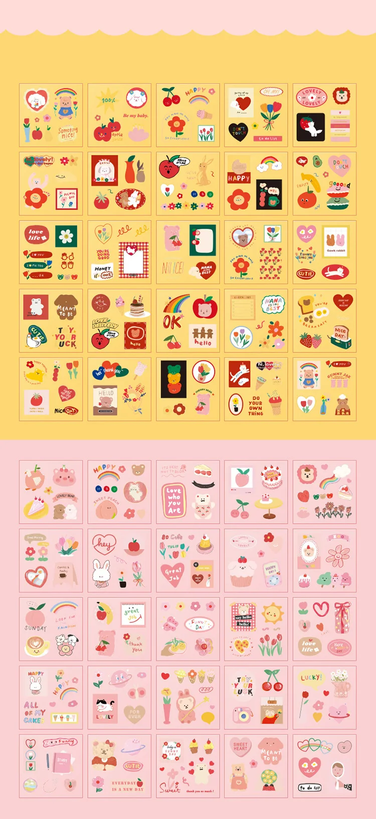 Simno 100 Sheets Flowers Mushroom Stickers Retro Literary Decorative Sticker Set Stationery Wholesale