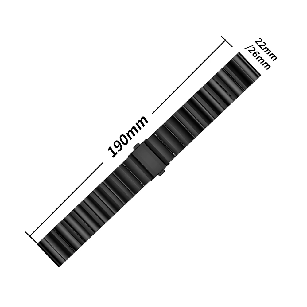 Premium Quickfit Titanium Metal Watchband, 26mm/22mm Strap