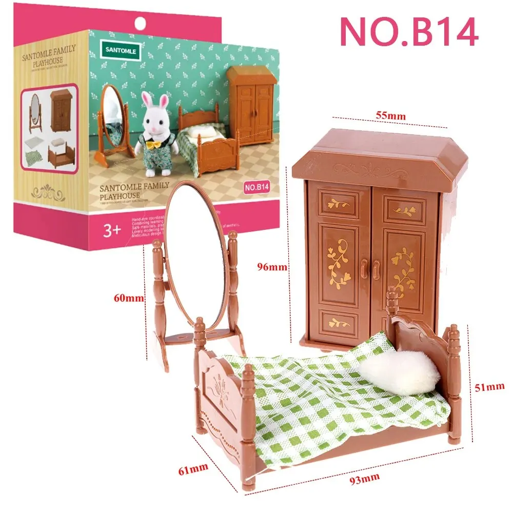 Miniature Dollhouse Furniture Set for Play House - Ideal Gift for Girls