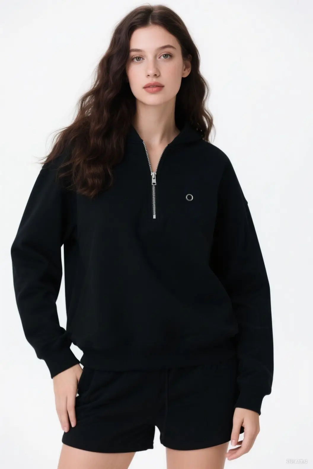 The 2025 new style of hoodies for men and women in autumn and winter, loose jackets with stand-up collars for slimming and fitne