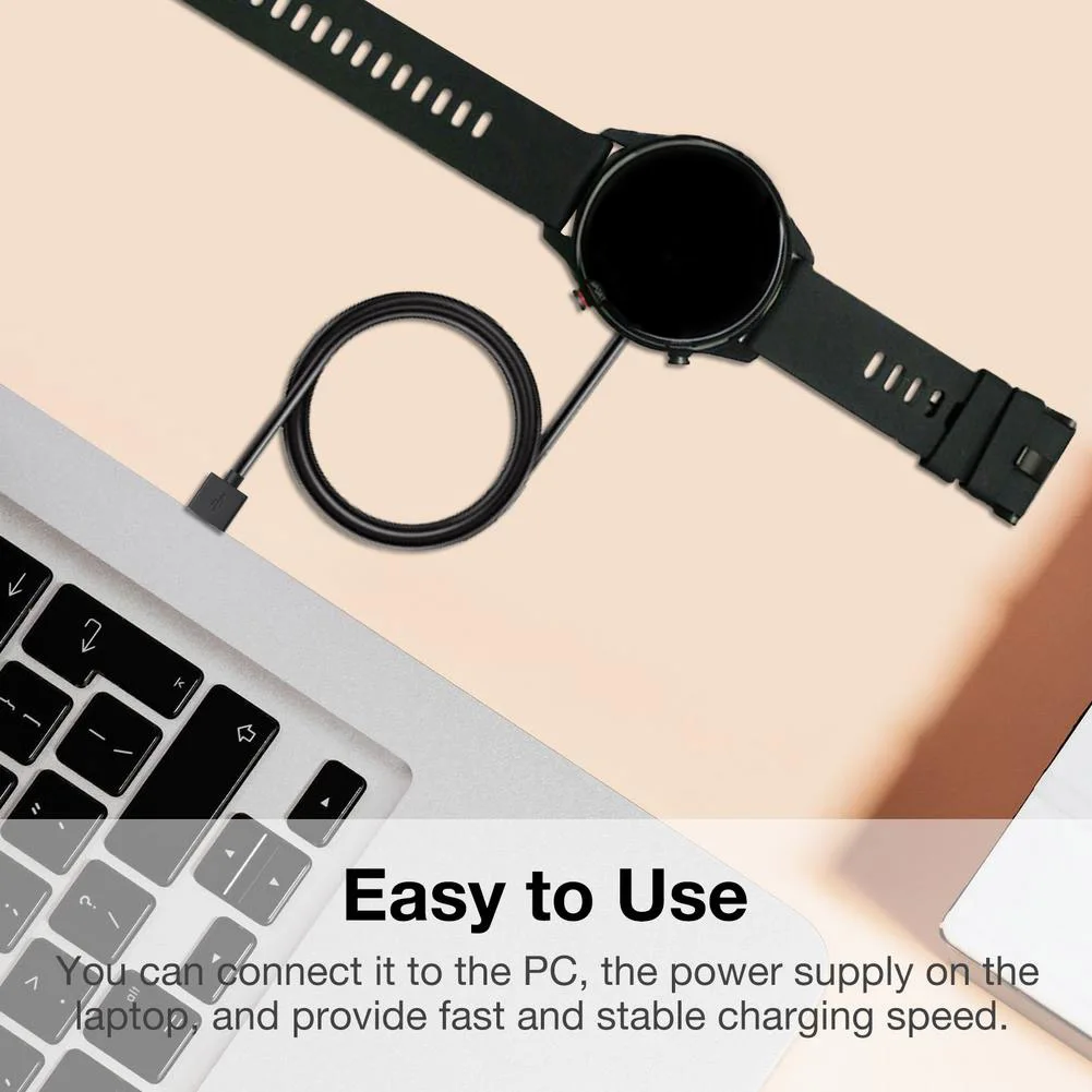 USB Charging Cable 1M USB Charging Cable For Xiaomi Mi Watch Color Sports Dock Magnetic Charger Adapter Stand For Xiaomi Watch S1 active/Color 2