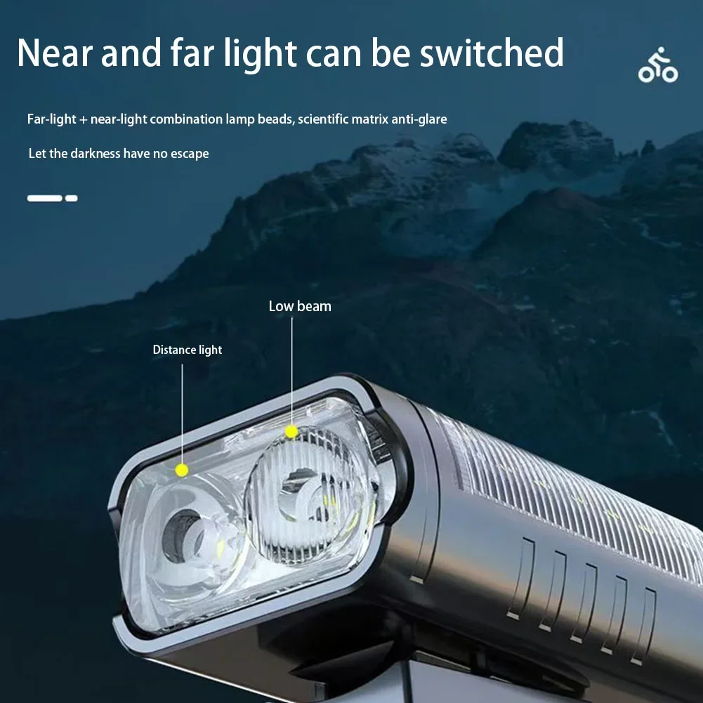 2 T6 LED Bike Front Light Bicycle Headlight Rechargeable IPX4 Waterproof MTB Road Bike Head Lamp 360°Rotating Cycling Accessorie