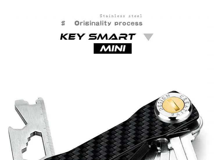 Schlüssel-Organizer Kompakter Schlüsselhalter Metall-Schlüsselanhänger Minimalistisches Schlüsseletui Schlüsselhalter für Schlüsselanhänger Sichert 1-10 Schlüssel – Detail 10