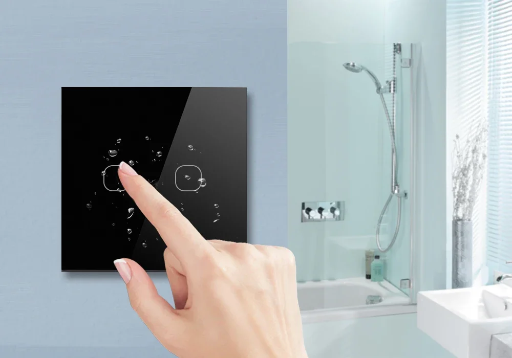 Description Picture 5 of itemSESOO EU Standard Remote Control Touch Sensor Wall Light Switch 1 2 3 Gang 1 Way LED Indicator Crystal Tempered Glass Panel AC