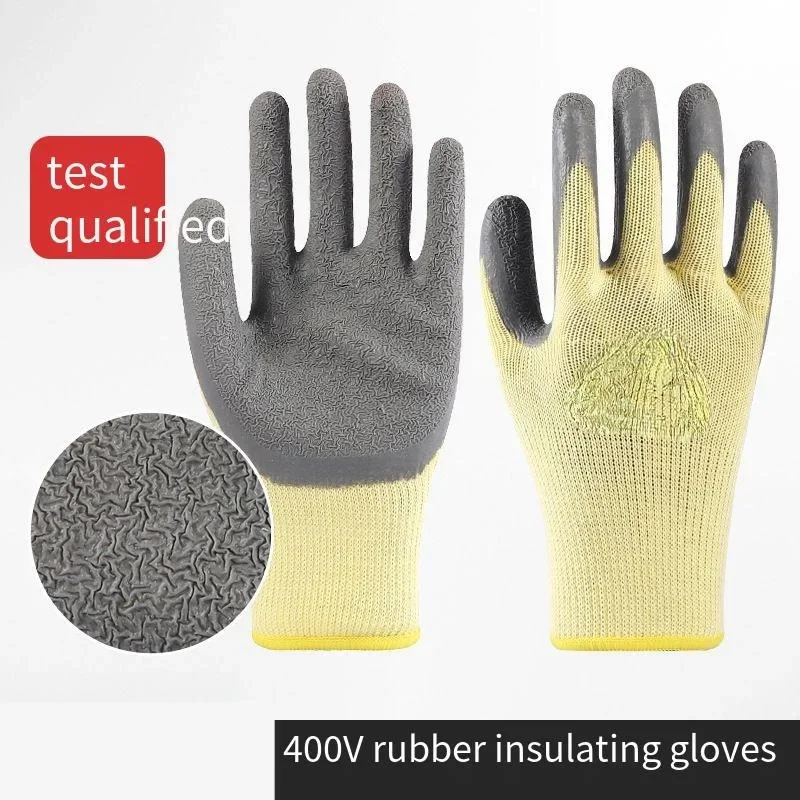 Insulating Gloves Protective Gloves Work Gloves 400v Insulating Gloves Anti-electricity Security Protection Rubber Electrician Work Non-slip