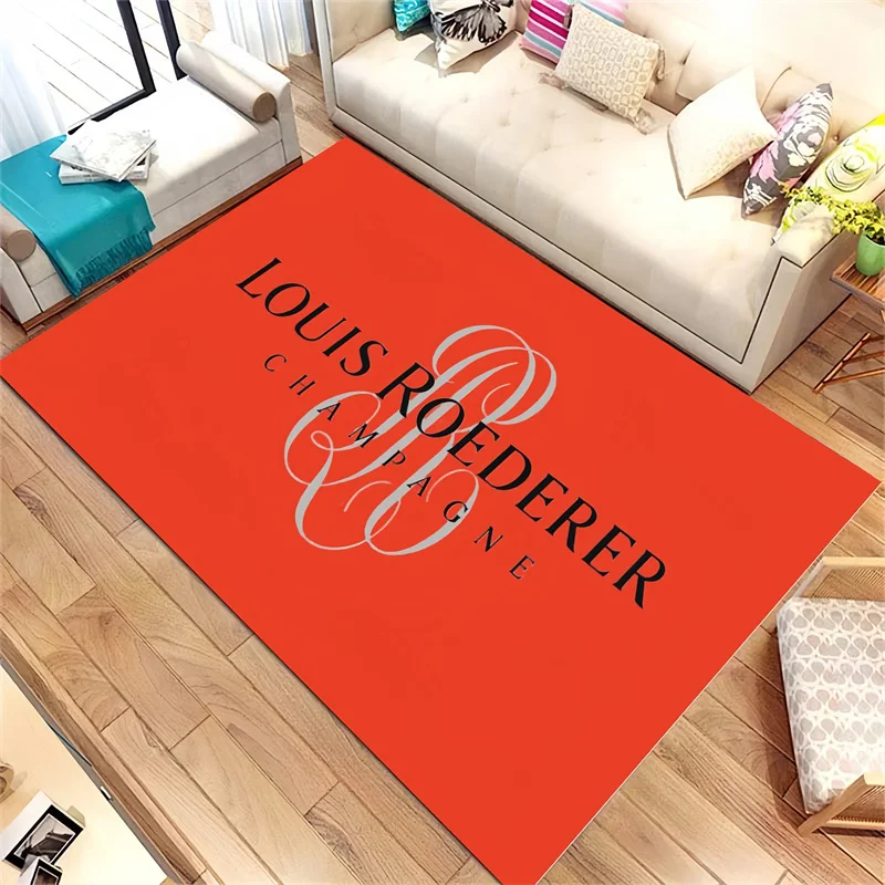 

French Champagne Louis Roederer Carpet Game Room Living Room Bedroom Beautiful Non-slip Carpet Photography Props Gift