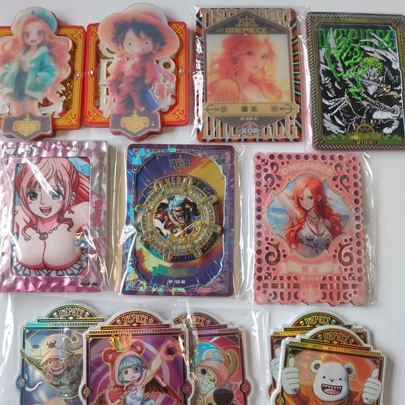 Anime One Piece Luffy Zoro Nami Ace Chopper Hancock Franky Brook Shanks Collectible Cards Christmas Birthday Gift Children's Toy
