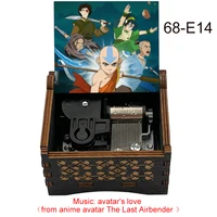 Black Wind Up Avatar's Love Wooden Music Box from Anime Avatar The Last Airbender Fans Gift Birthday home office Decor 1
