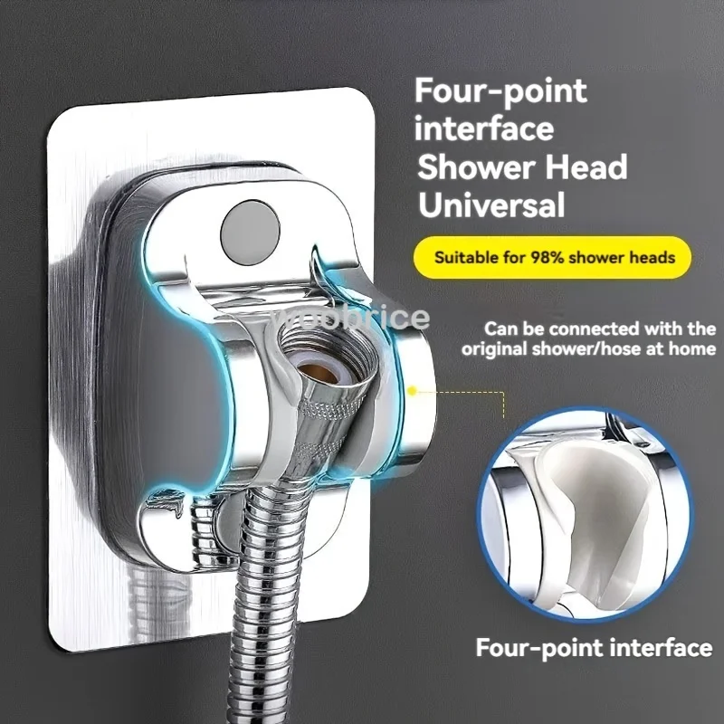 Shower holder suction cup holder 360&deg; adjustable Showerhead plating Shower rail head Bathroom wall mount bracket
